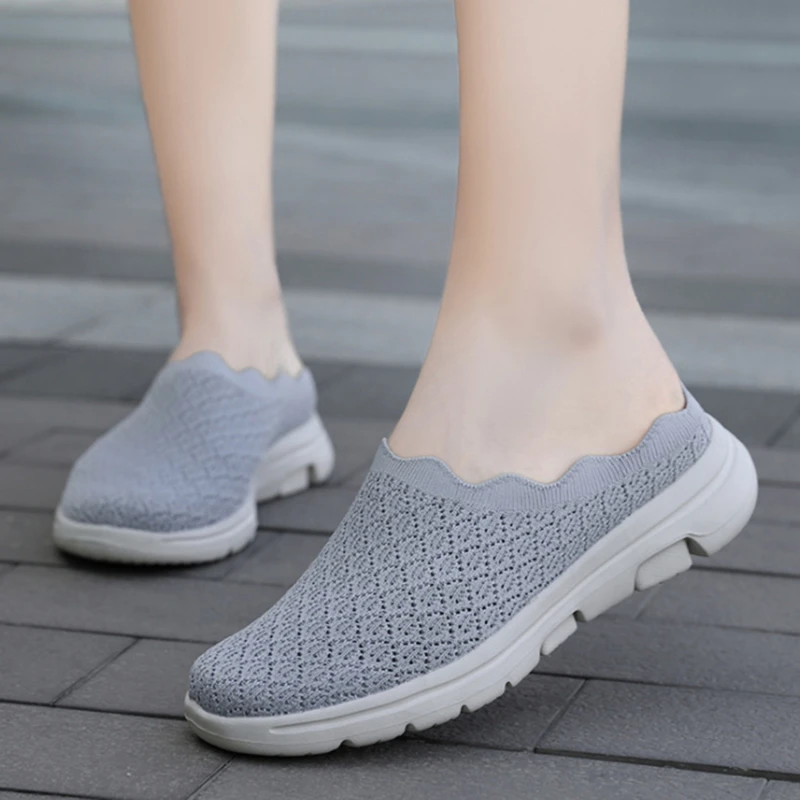 

Женские кроссовки без шнуровки, Женская Повседневная дышащая сетчатая обувь, большой размер, мода 2022, Новинка