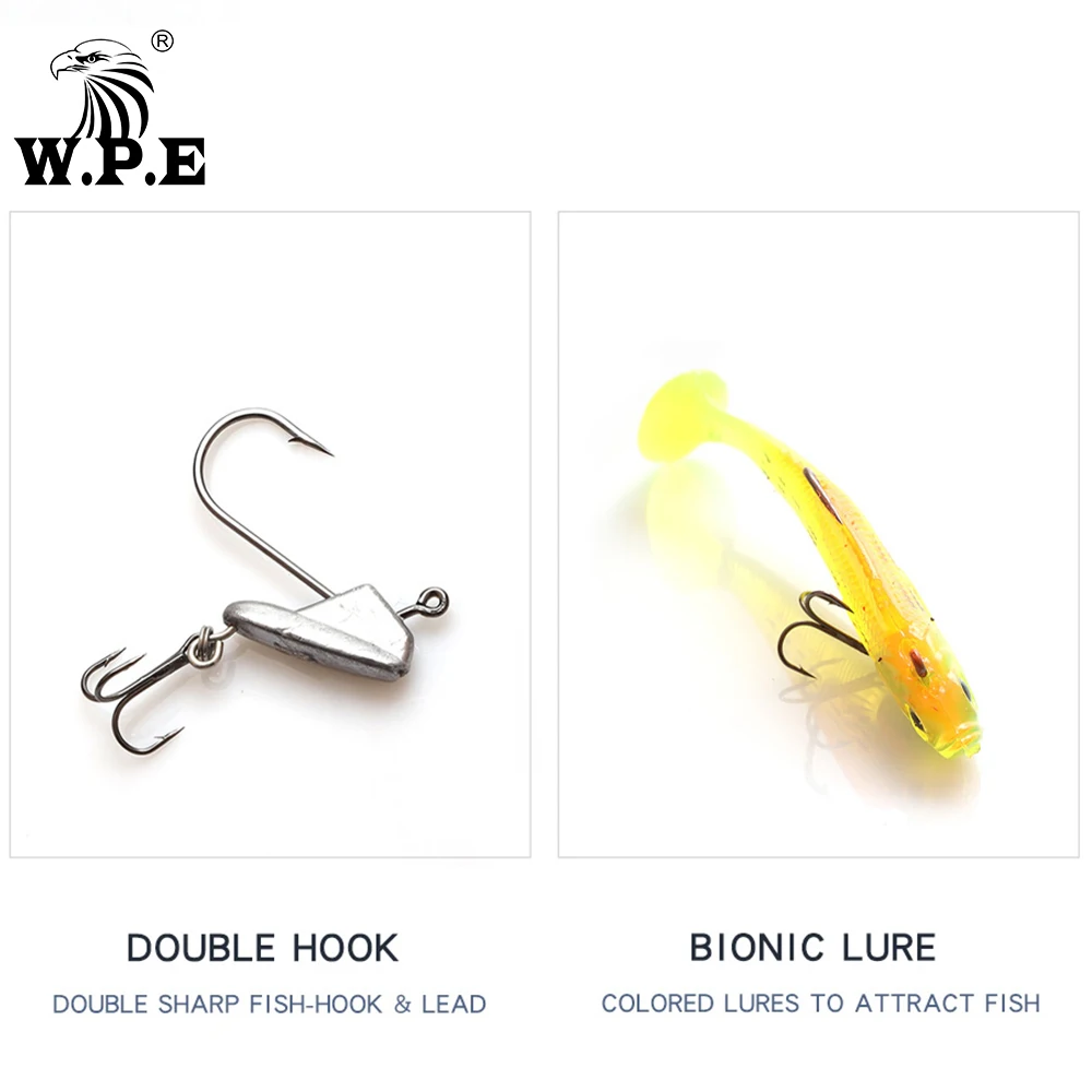 W.P.E привести головная Мягкая приманка 7 см/9 см/11 см/13 см пресноводная рыбалка Swimbait