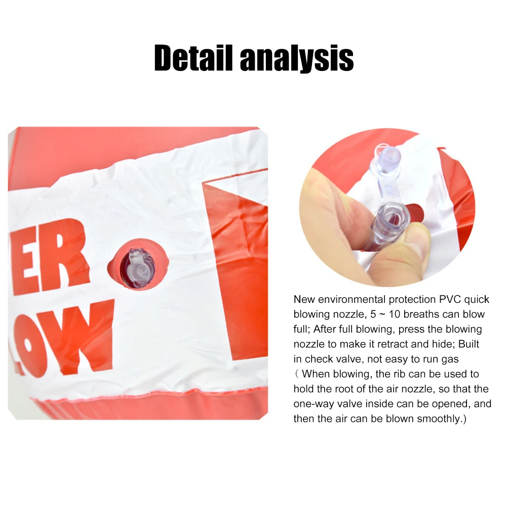 

Scuba Diving Buoy Flag Dive Floating PVC Warning Signal Buoy Surface Marker Safety Outdoor Accessory with Dive Banner