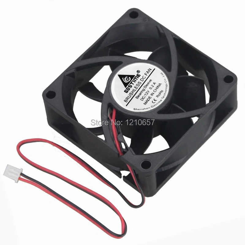 5 шт./партия Gdstime 7025s 2Pin 70 мм 70x70x25 мм 7 см кулер 12 В DC микро электрический вентилятор охлаждения