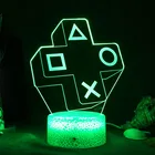 3D светодиодные ночники с дистанционным управлением, сменные настольные лампы для игровой комнаты, декоративное украшение для игровой консоли, сенсорная Настольная лампа для детей, подарок, 7 цветов