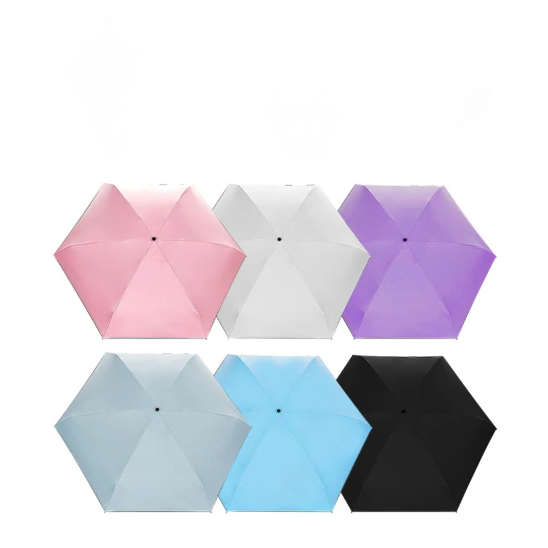 Модный 5 складных зонтов мини Карманный Зонтик для женщин солнечный и дождливый