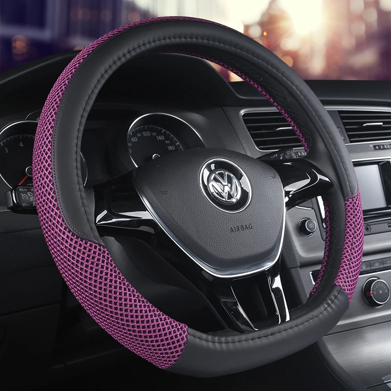 

D series Micro Fiber Leather Car Steering Wheels Covers 38CM/15'' Steering Wheel Hubs Car Styling,For VW GOLF 7 2015 POLO JATTA
