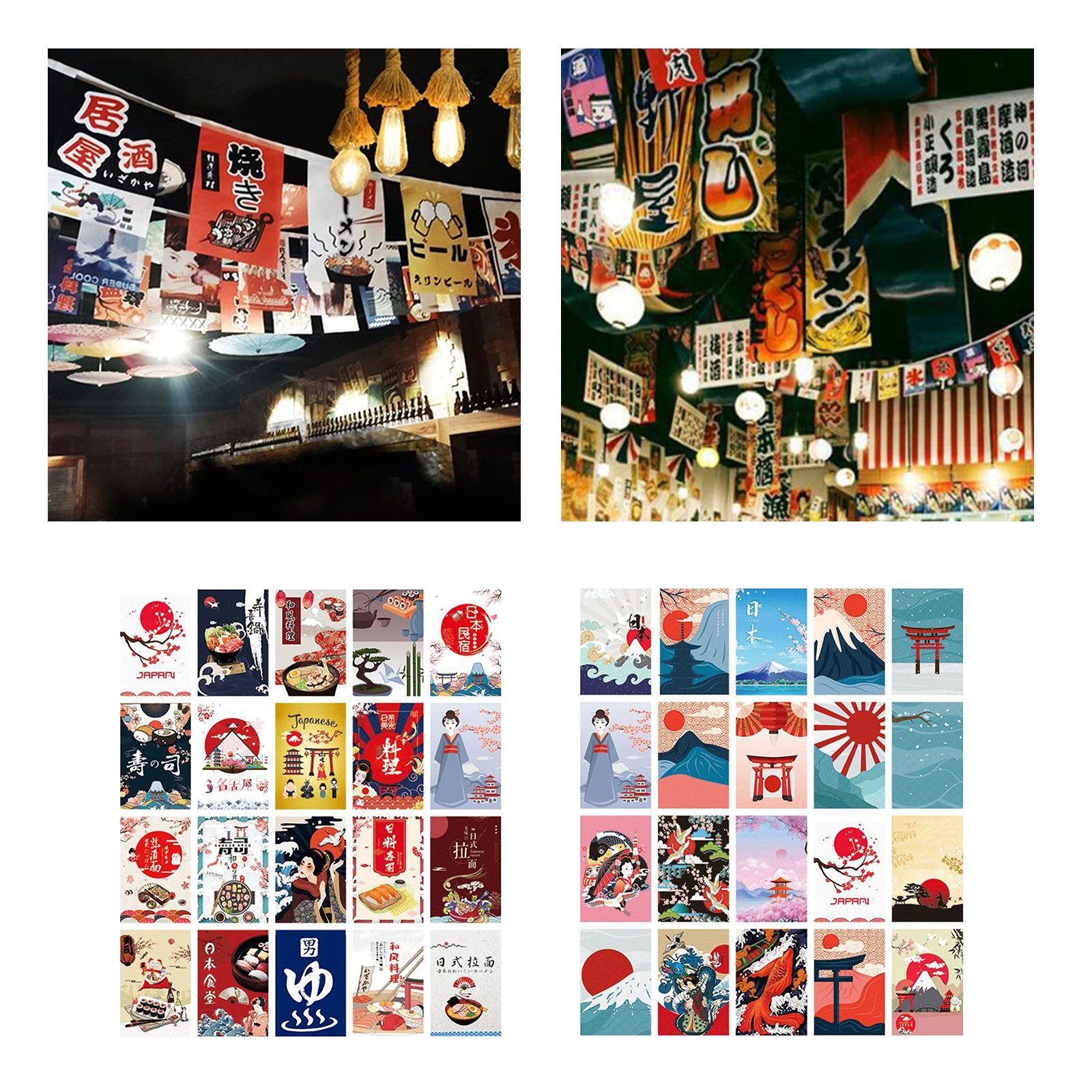 

Japanese Hanging Banner Flags Shop Store Restaurant Retro Doorway Decor