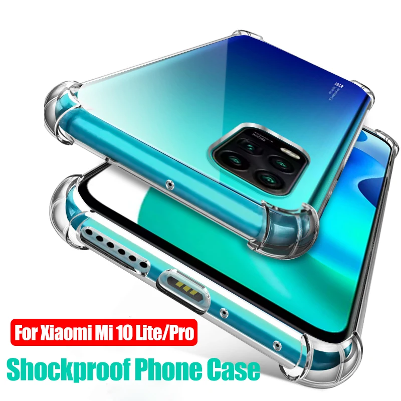 Противоударный силиконовый прозрачный мягкий чехол для Xiaomi Mi Note 10 Lite 9T Pro 9 SE 8 A3 CC9E