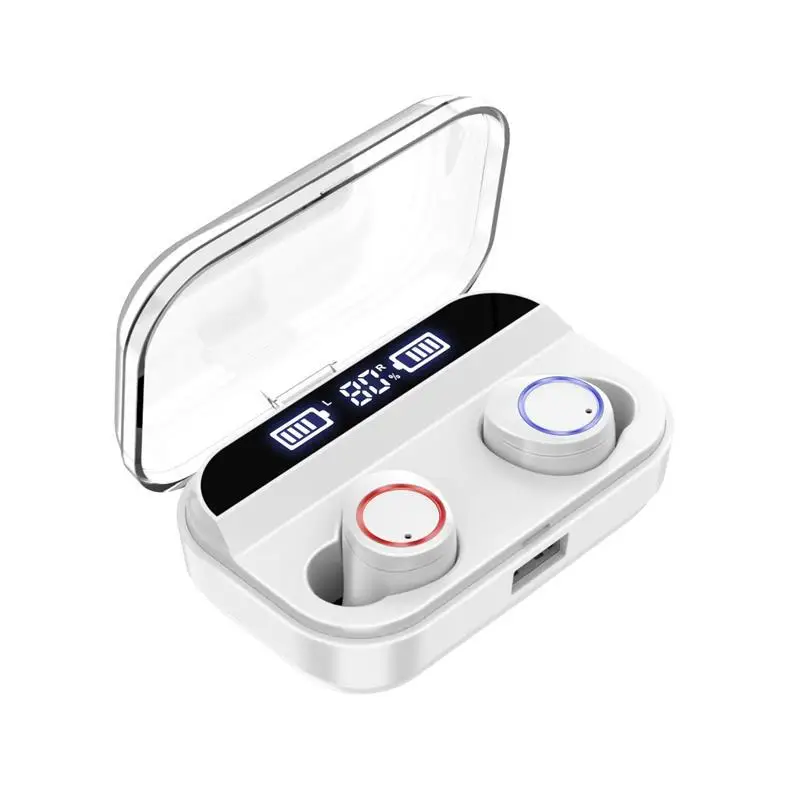 white X11 TWS Беспроводные Bluetooth 5,0 Наушники дисплей питания сенсорный контроль Hifi стерео наушники IPX7 Водонепроницаемая гарнитура с зарядным устройством - Цвет: white