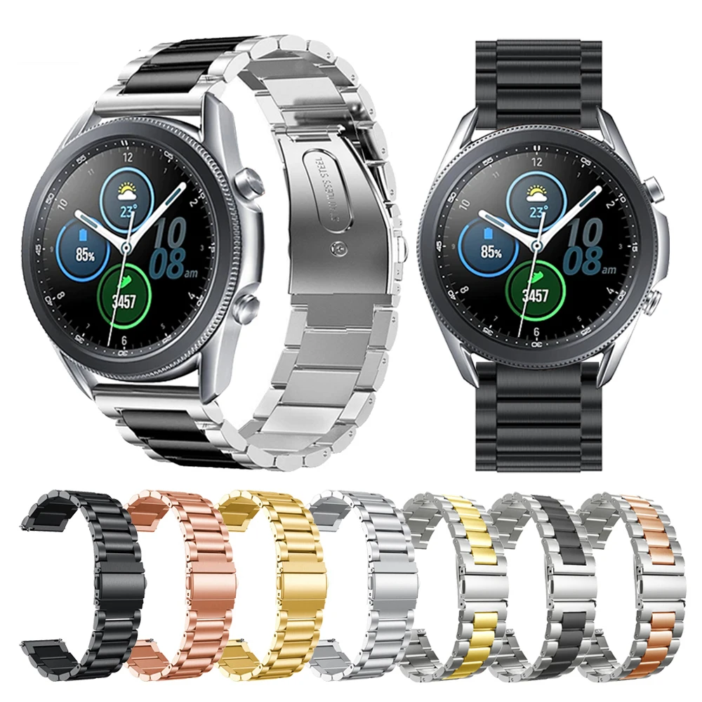 

Ремешок из нержавеющей стали для Galaxy Watch 3 45 мм металлический ремешок аксессуары для Samsung Galaxy Watch 3 45 мм 41 мм 22 мм 20 мм браслет
