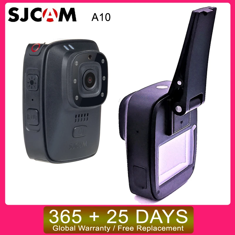

SJCAM A10 Portable Law Enforcement Camera Wearable Body Cameras IR-Cut B/W Switch Night Vision Laser Lamp Infrared Action Camera
