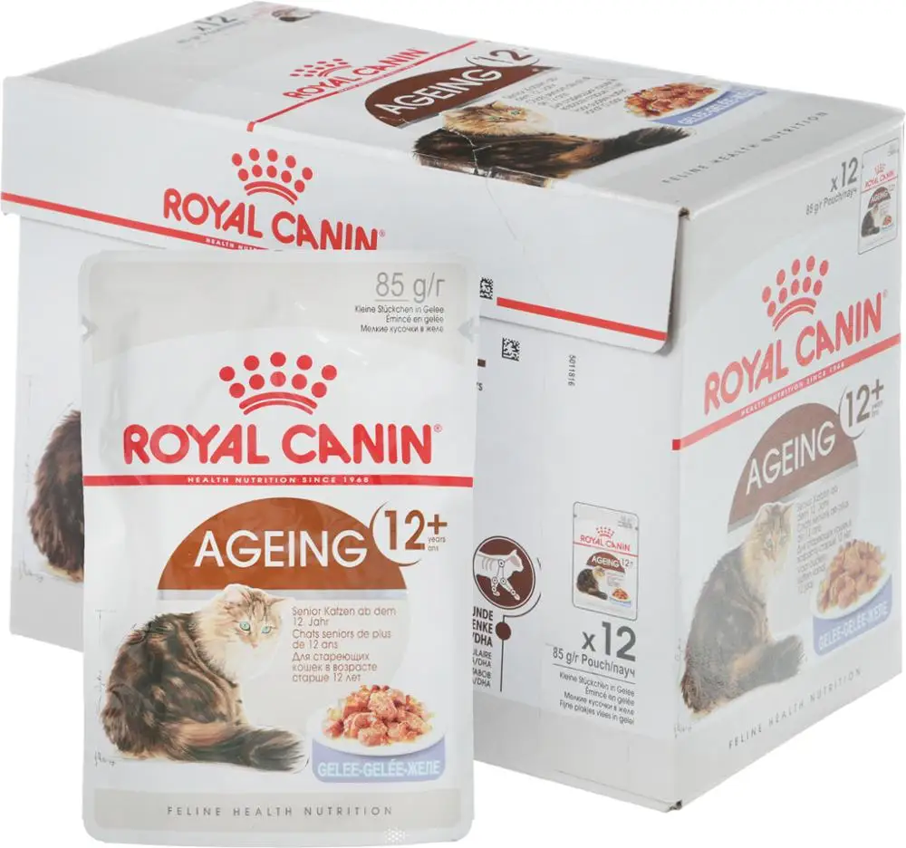 Royal Canin Ageing +12 пауч для кошек старше 12 лет (кусочки в желе 2 пакетика по 85 г)|Кошачий