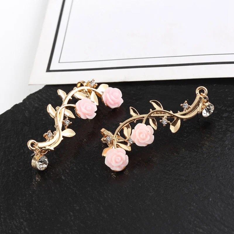 1 пара ретро клипсы для ушей с розочкой женские индивидуальные антиаллергенные