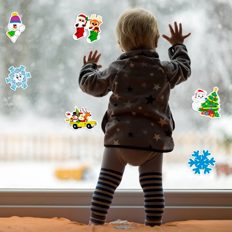 

50pcs Christmas Decorative Sticker Merry Santa Claus Stickers For Car Suitcase Scrapbook Diary Album Decoration Stationery