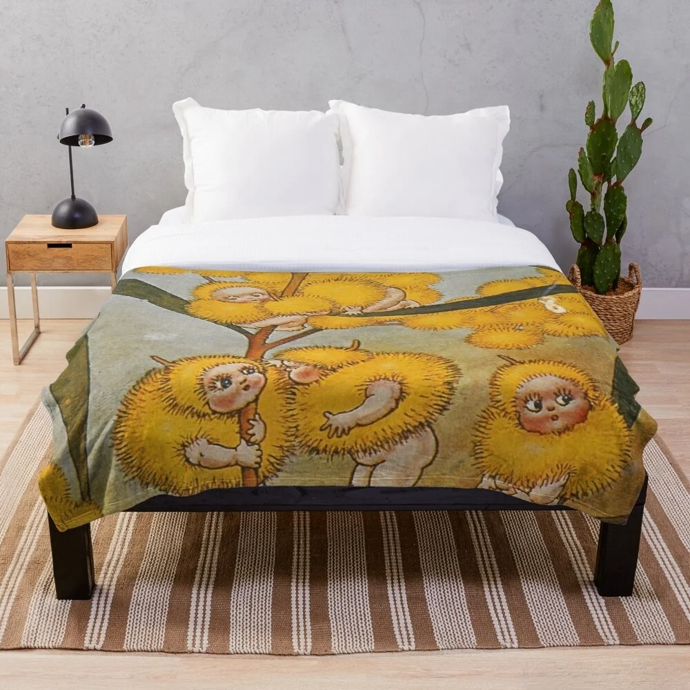 

Wattle Babies May Gibbs Print Blanket Fleece Art Print adult Children Warm Bed Throw Blanket newborn bayby Blanket Boys Gifts