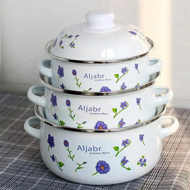 Набор эмалированных кастрюль кастрюля для супа приготовления пищи кухонная