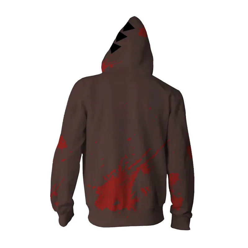 

Satsuriku no Tenshi Angels of Death Zack Cosplay Hooded Sweater Costume Zipper Hoodies Jacket Plus Size Pullover Men Women