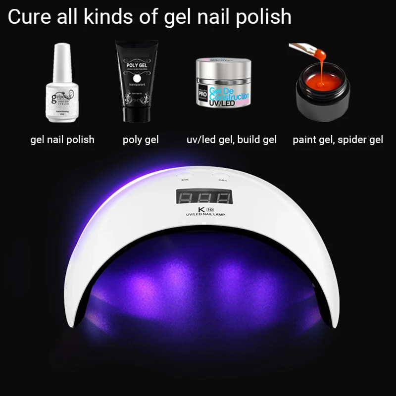 УФ-лампа для сушки гель-лака 24 Вт с таймером | Красота и здоровье