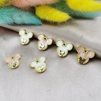 10pcs alloy jewelry accessories cartoon mouse head pendant pendant diy necklace bracelet earrings accessories material