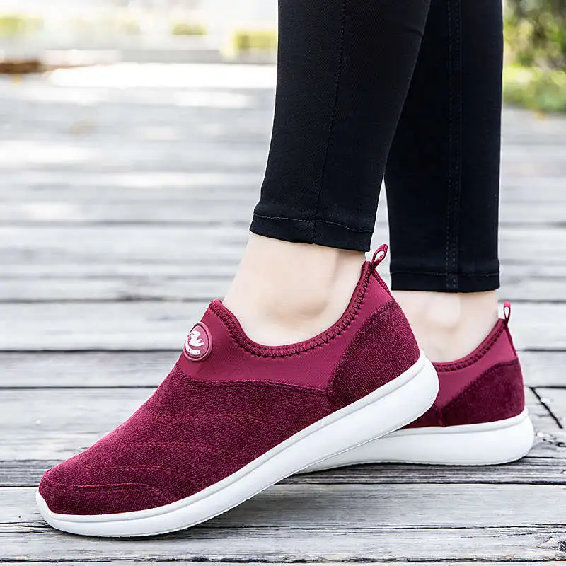 Breathing Women's Shoes 2021 Light Flat Slip On Shoes For Women 2021 Summer Outdoor Comfortable Air Mesh Woman Flats Jogging TU