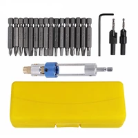 20pcs half time drill multi screwdriver sets high speed steel 16 different kinds head countersink bits allen wrench