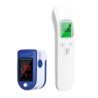 Бесконтактный ИК инфракрасный термометр + Пульсоксиметр светодиодный дисплей измеритель насыщения крови кислородом пальчиковая Оксиметрия