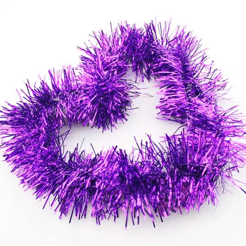 purple 10 шт./лот 9 см* 200 см мишура гирлянды для рождественской елки украшения вечерние украшения - Цвет: purple