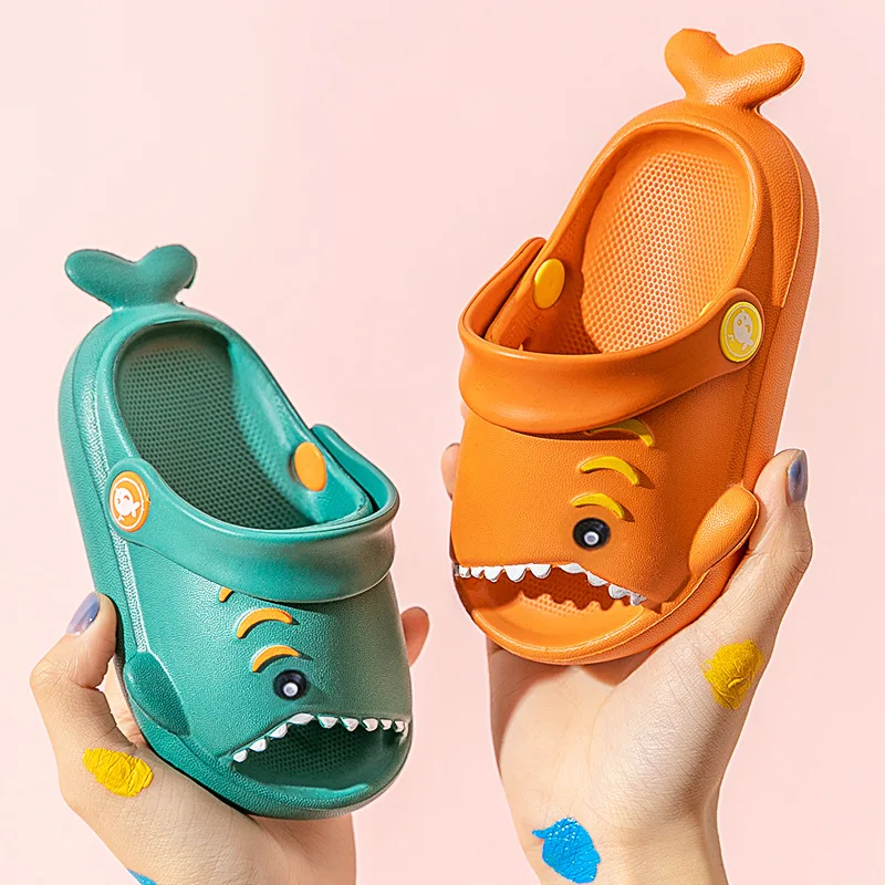 

Children Summer Slippers Kids Cute Fish-shaped Home Non-slip Boys Shark-Slippers Toddler Baby Girls Shoes Beach Shoes