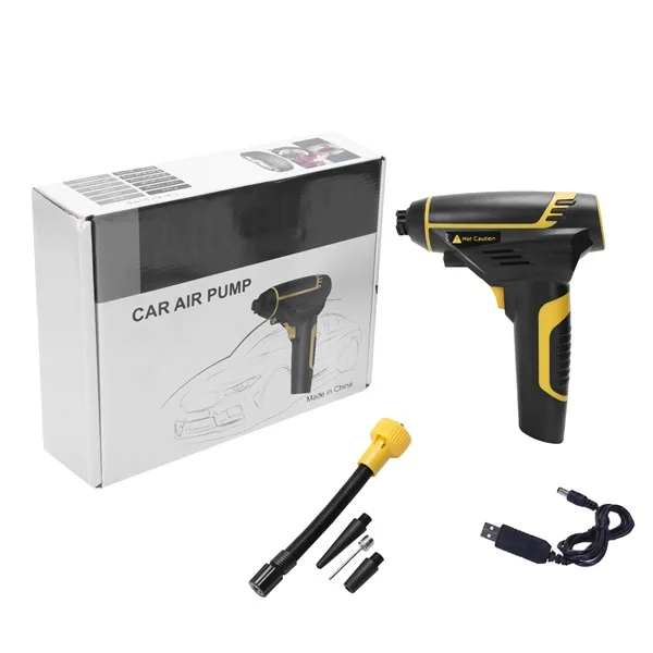 

120W Wireless Car Air Compressor Handheld USB Rechargeable Tire Inflator Digital Inflatable Pump Pressure Gauge Car Accessories