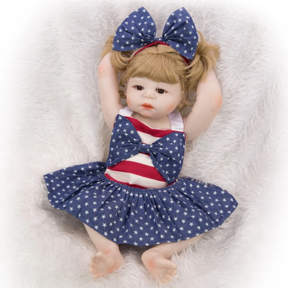 Blonde Girl alive bebes reborn baby полное Силиконовое боди куклы игрушки для детей подарок 22