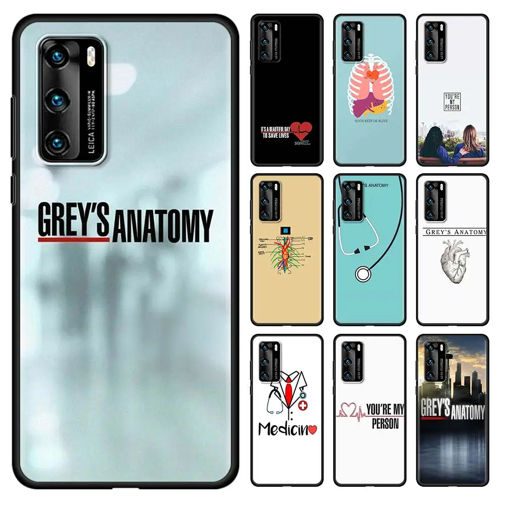 

Greys Anatomy Smartphone Case For Huawei P30 P40 P20 Pro P10 Lite P Smart Z 2021 2020 2019 Black Cover Soft Silicone Couqe