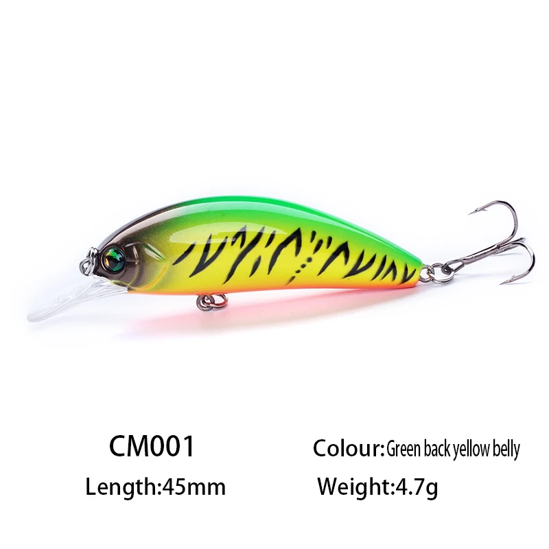 54mm 4.7g Banshee 54 мм 4,7 г плавающий/кривошипный Воблер для рыбалка на щуку рыболовный воблер приманка искусственная/Жесткая Приманка Черный Гольян рыболовные приманки - Цвет: 54mm 4.7g