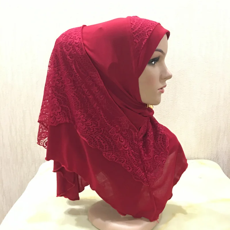 

Malay Crystal Lace Stitched Headdress Hat Headscarf Headtie
