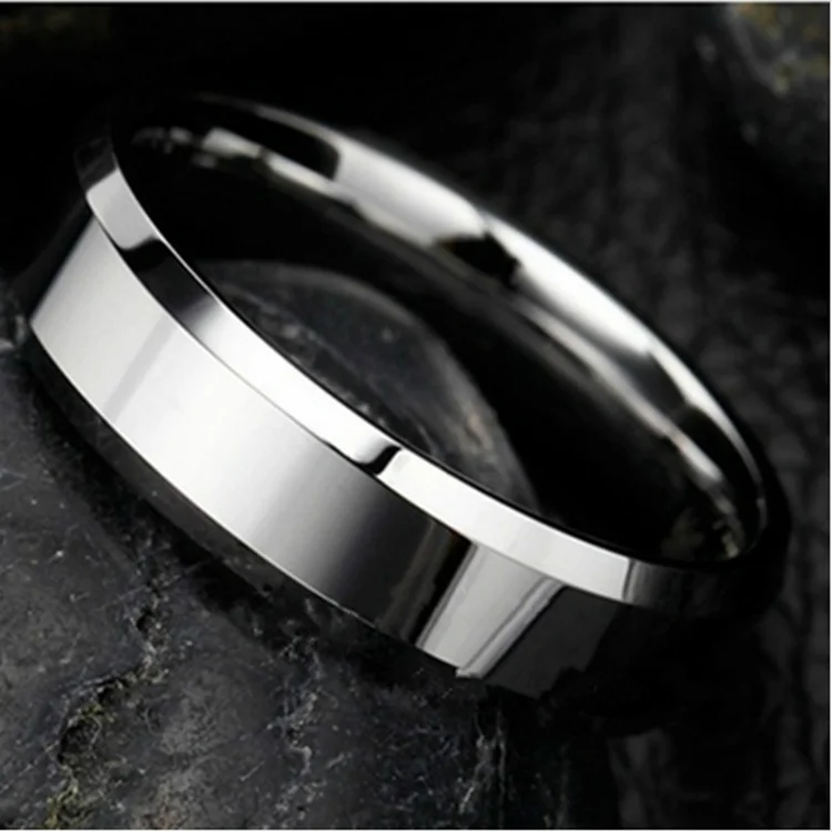 MOREDEAR 4 мм 6 8 яркое и матовое Полированное серебряное титановое кольцо для мужчин