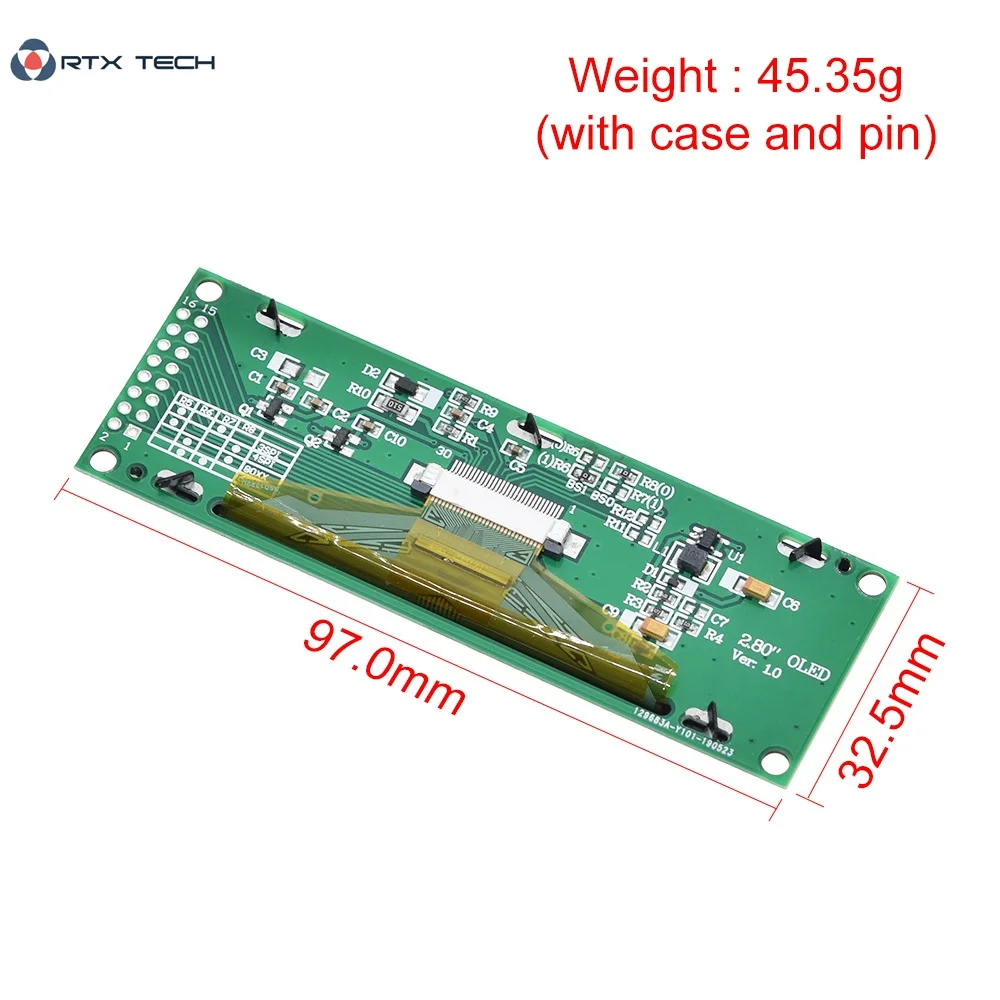 Новый OLED дисплей с точкой 2 8 дюйма 256x64 25664 фотодисплей LCM драйвер SSD1322 поддержка
