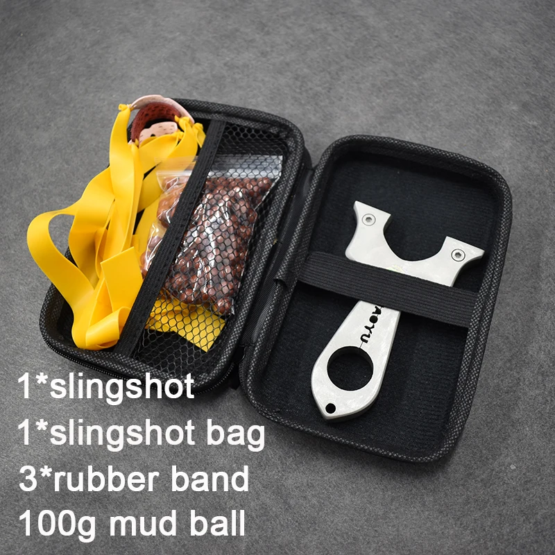 PIAOYU 304 Stainless Steel Hunting Slingshot Flat Rubber Bands Catapult for Outdoor Games Shooting Set | Спорт и развлечения