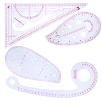 nonvor 4pcsset metric ruler set sewing ruler set french diy clothing drawing template metric ruler set french curve pattern