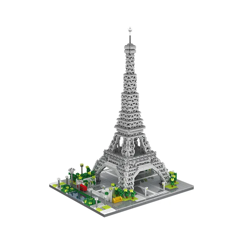 

3369pcs Constructor World Architecture Paris Eiffel Tower 3D Model DIY Mini Diamond Blocks Bricks Building Toy for Boys Children