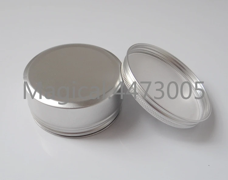 

150g 83*35mm refillable empty round aluminum metal tin cans bottle with lids , cosmetic cream container box aluminum jar