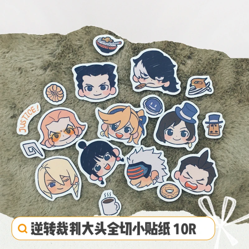 

Anime Phoenix Wright Mitsurugi Reiji Naruhodou Ryuuichi Ayasato Mayoi Godot Cosplay Prop Sticker Paper Tape DIY