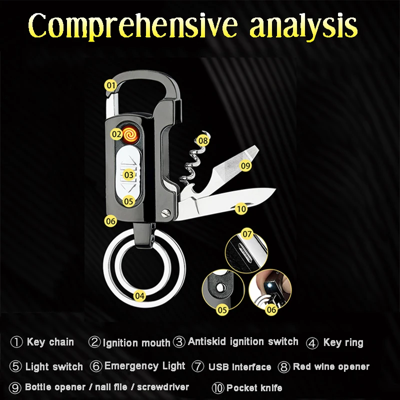 Открывалка для бутылок керосиновая зажигалка многофункциональное кольцо ключей