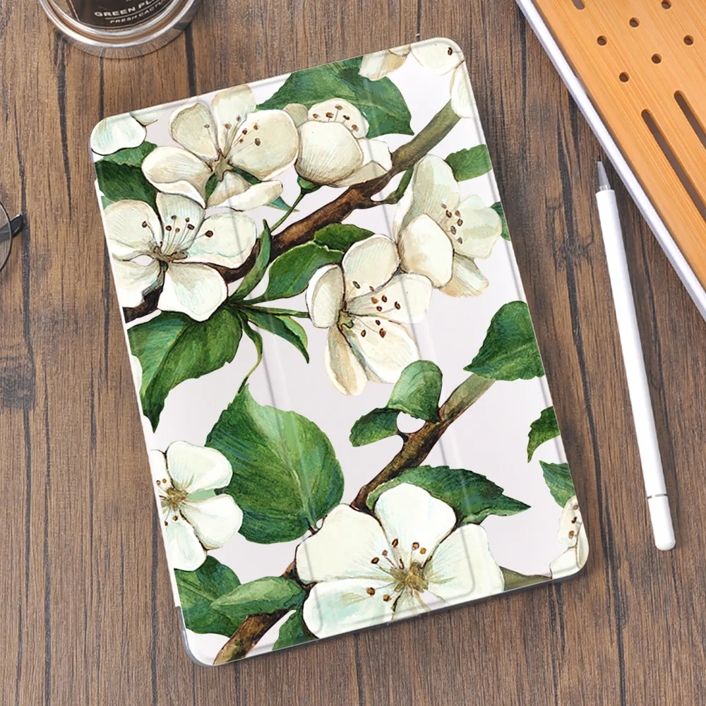 

Flower pattern iPad Case 10.2 8th 2020 Air 4 Pro 12.9 Pencil Holder 7th Mini 5 Air 2 Cover For iPad Pro 11 Funda 10.5 Air 3