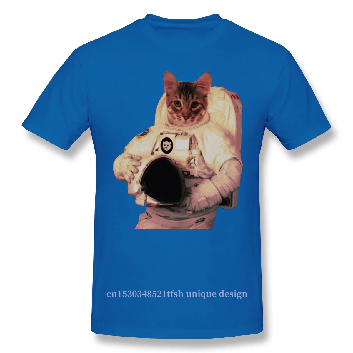 

Customization Clothing Mars 2020 Occupy Mars Fly To The Moon Space T-Shirt Cat Astronaut Fashion Short Sleeve for Men