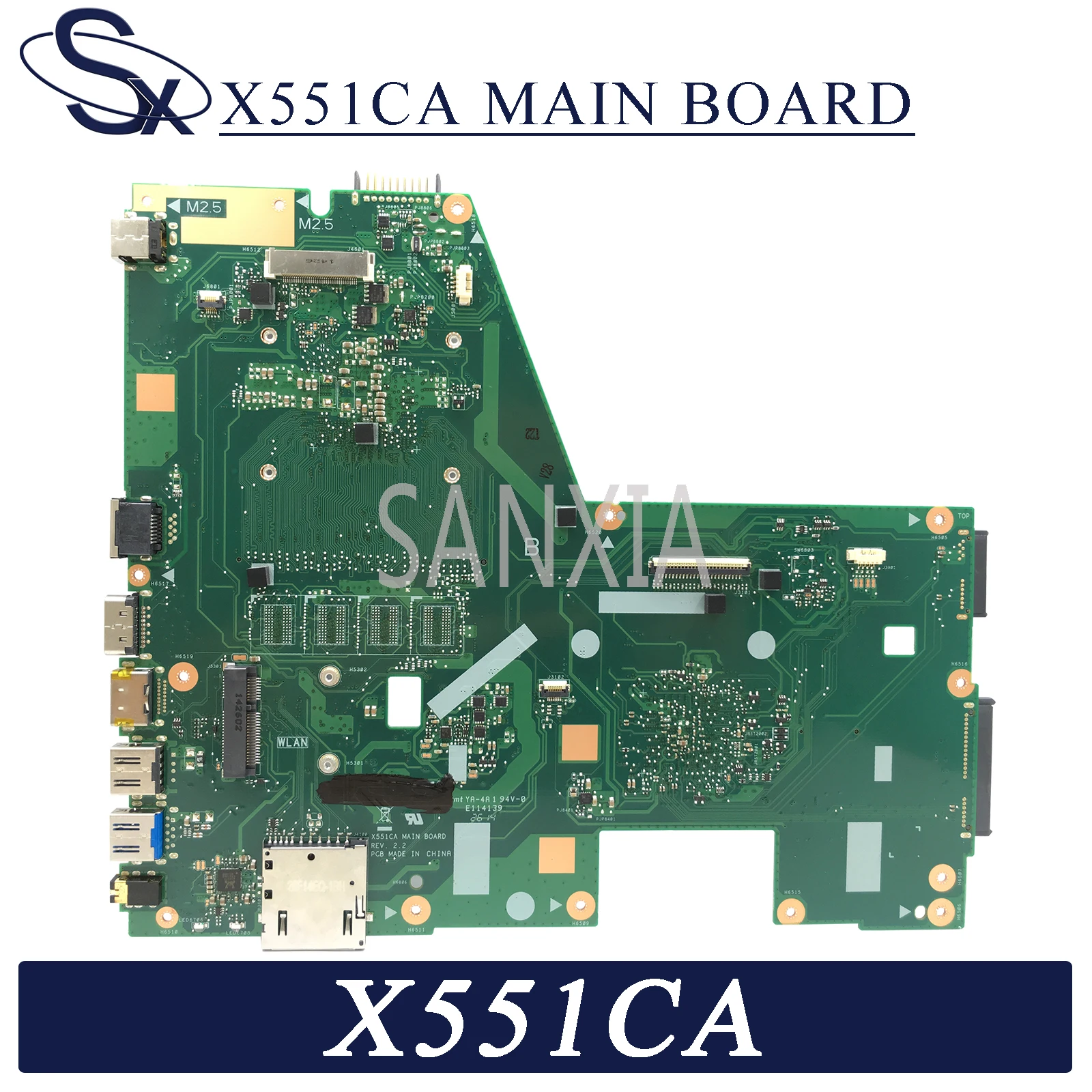 Материнская плата KEFU X551CA для ноутбука ASUS X551CAP оригинальная материнская 1007U