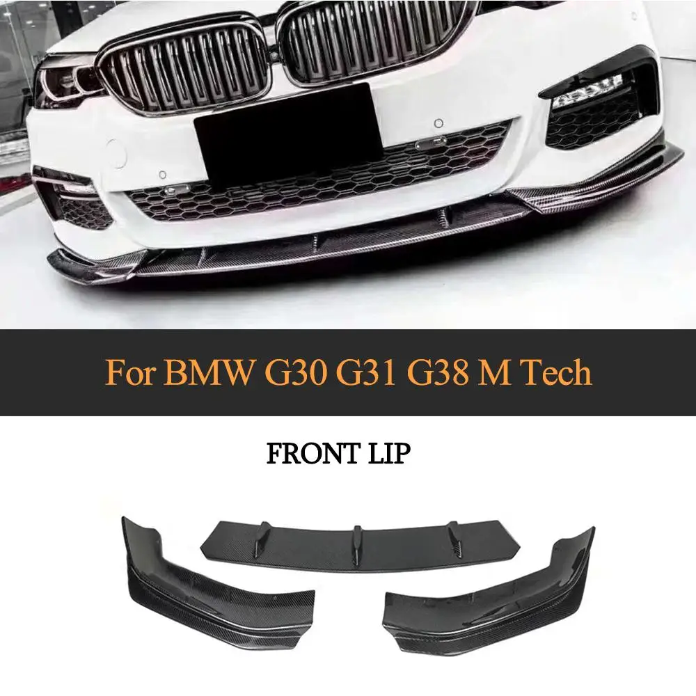 Автомобильный передний бампер спойлер для BMW 5 серии G30 G38 M Sport 2017 2019 из углеродного