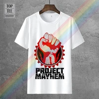 t shirt project mayhem fist tyler durden fight club inspired brad pitt