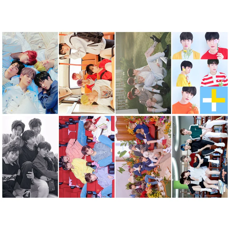 

KPOP TXT Poster Card Stickers Korean Boy Group Star 8 Posters Around The Star