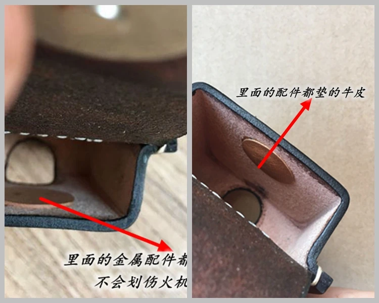 Натуральная кожа прикуриватель 100% натуральная держатель зажигалки чехол с
