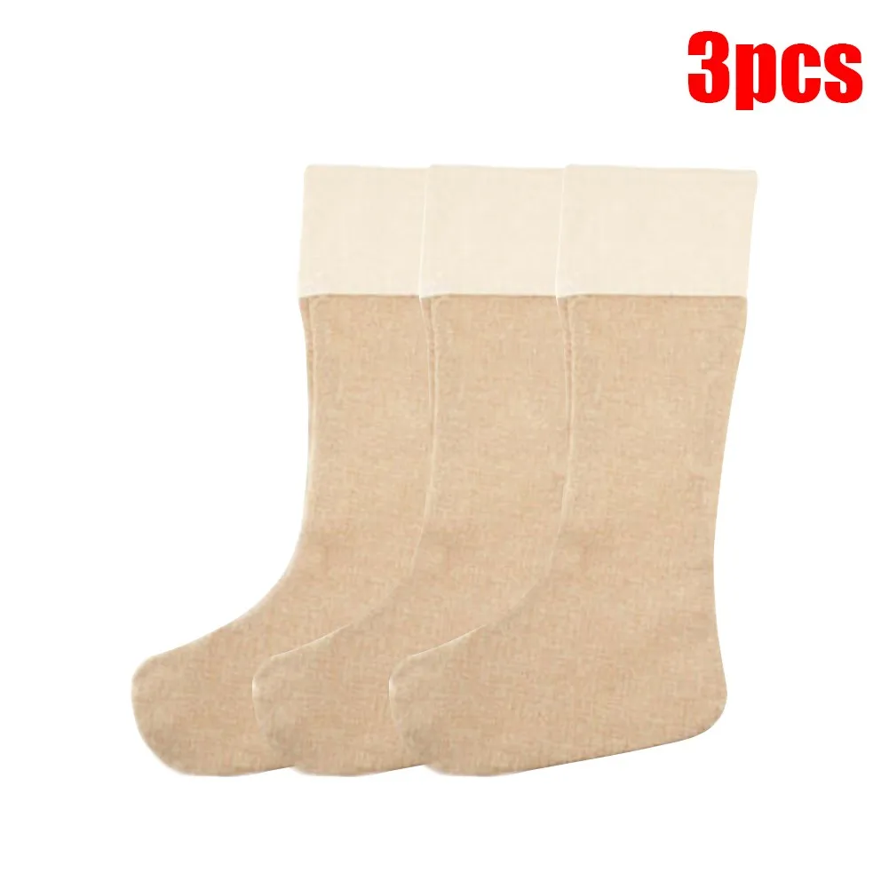

1/3/6pcs Christmas Stockings DIY Large Burlap Christmas Socks For Home Decor Fireplace Decoration Christmas Tree Ornaments