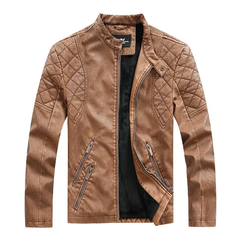 Новое поступление, брендовая мотоциклетная кожаная куртка, мужские кожаные куртки, повседневная мотоциклетная куртка из искусственной кожи, мужская одежда