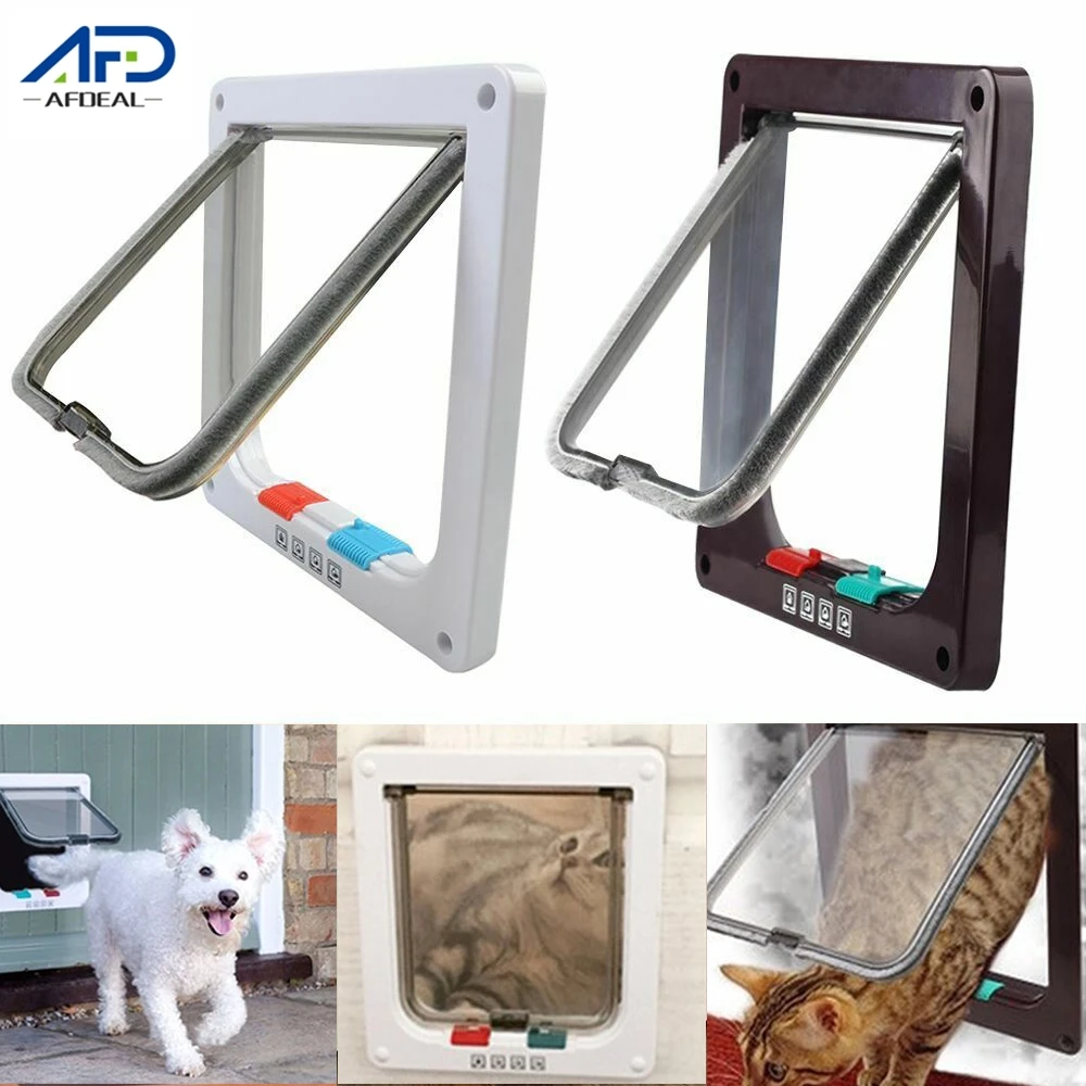 Размеры: S/M/L собака Кот клапаном двери с замком 4 подъездных путей охранный замок