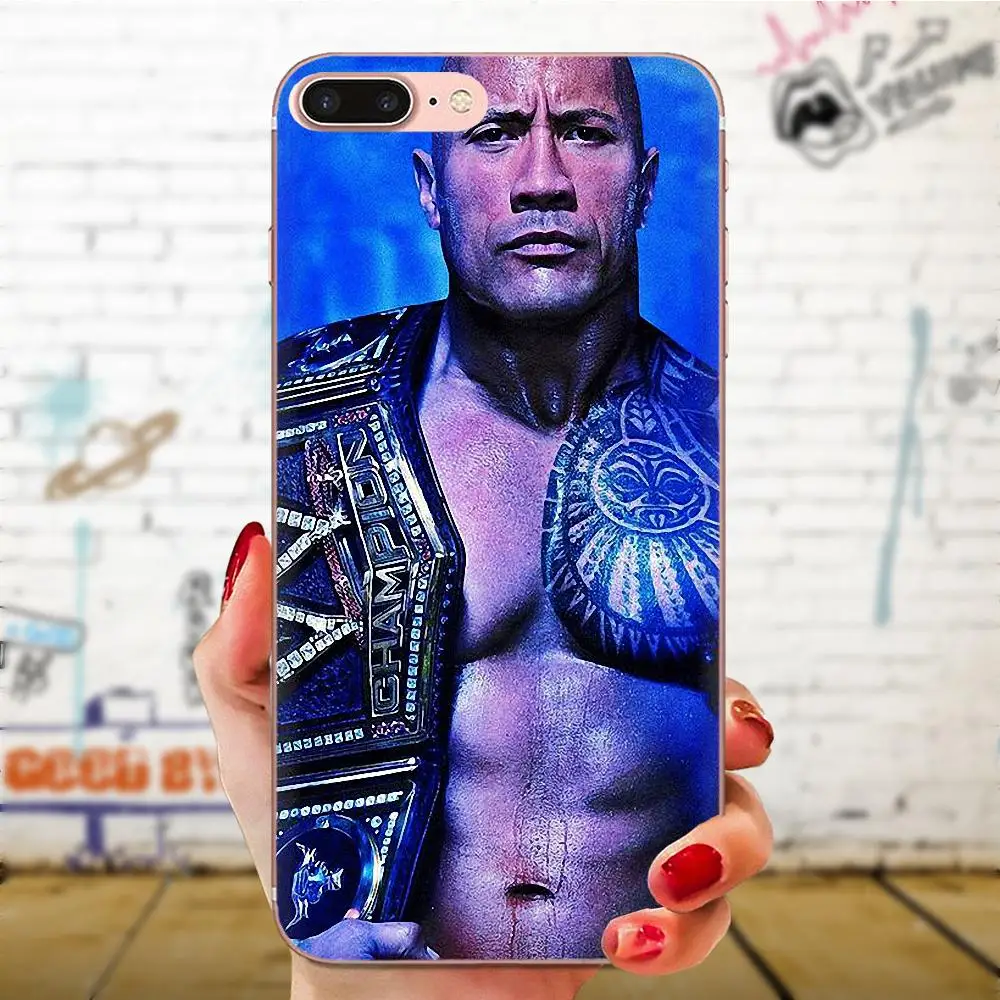 Мягкий ТПУ Стильный чехол Rock Dwayne Johnson для Huawei Honor 4C 5A 5C 5X 6 6A 6X 7 7A 7C 7X 8 8C 8S 9 10 10i 20 20i Lite