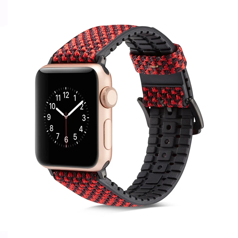 

silicone&leather strap for apple watch band 44mm 42mm/38mm/40mm iwatch 5/4/3/2/1 bracelet Waterproof Sweatproof watchband